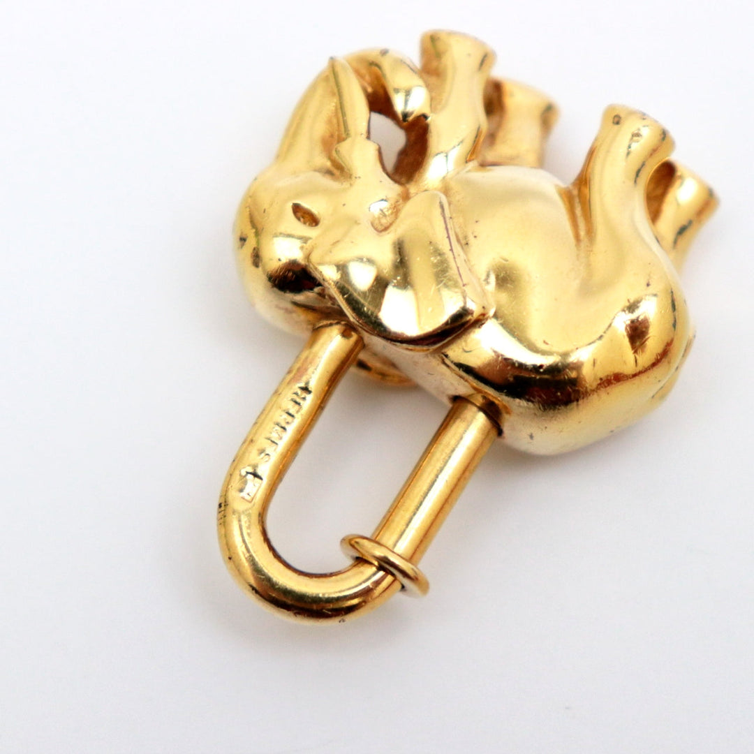 HERMES charm Gold Plated gold Women Used Authentic