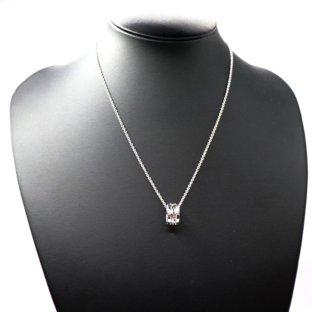 BVLGARI Necklace K18WG , AU750 Silver Women Used Authentic