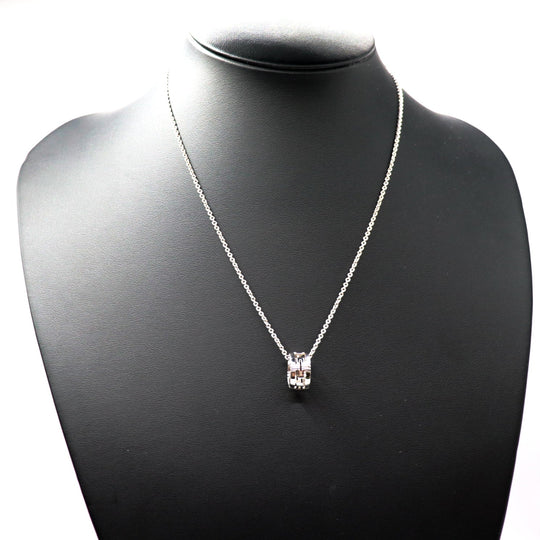 BVLGARI Necklace K18WG , AU750 Silver Women Used Authentic