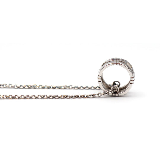 BVLGARI Necklace K18WG , AU750 Silver Women Used Authentic