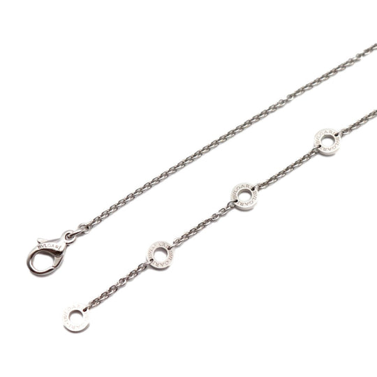 BVLGARI Necklace K18WG , AU750 Silver Women Used Authentic