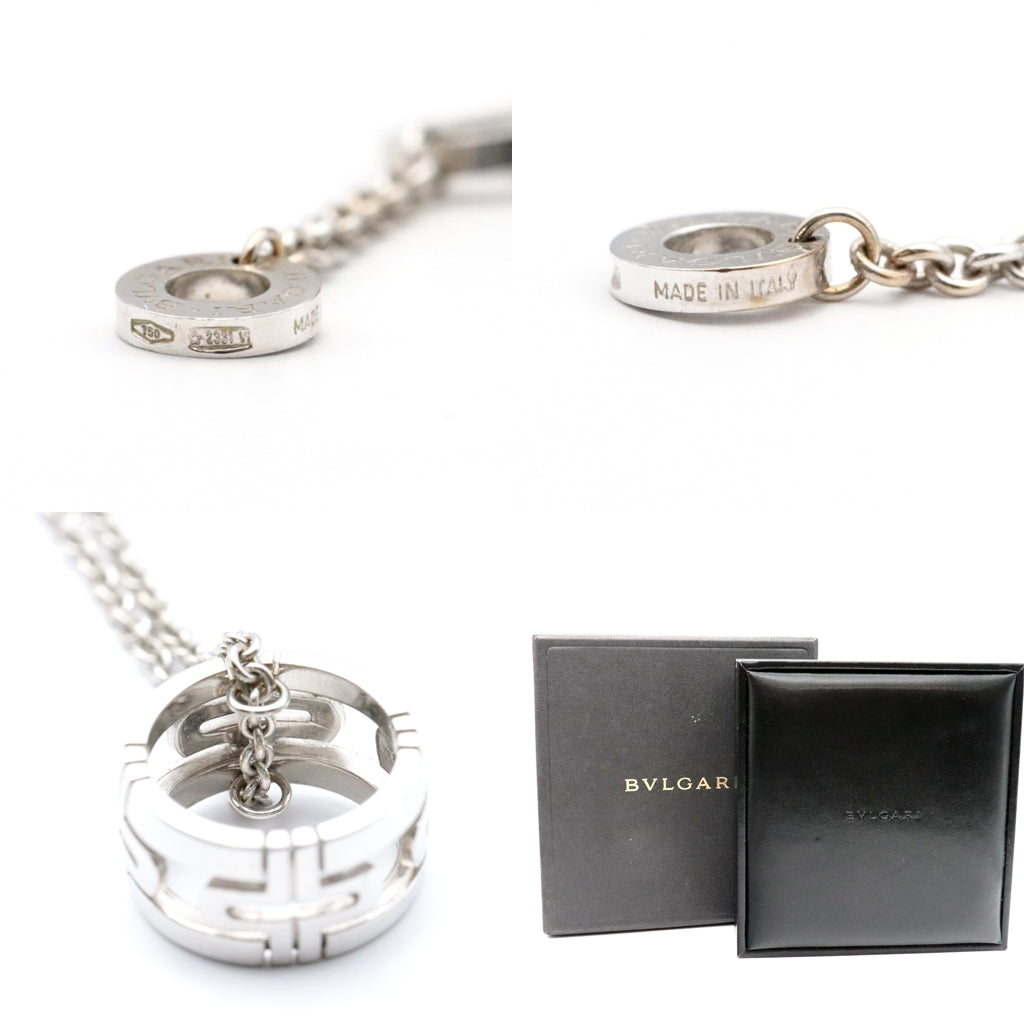 BVLGARI Necklace 750(K18WG) Silver Women Used Authentic