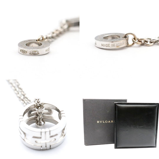BVLGARI Necklace 750(K18WG) Silver Women Used Authentic