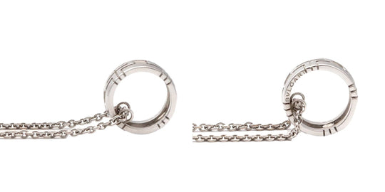 BVLGARI Necklace 750(K18WG) Silver Women Used Authentic