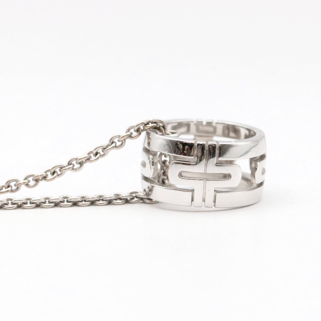 BVLGARI Necklace 750(K18WG) Silver Women Used Authentic