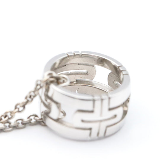 BVLGARI Necklace 750(K18WG) Silver Women Used Authentic