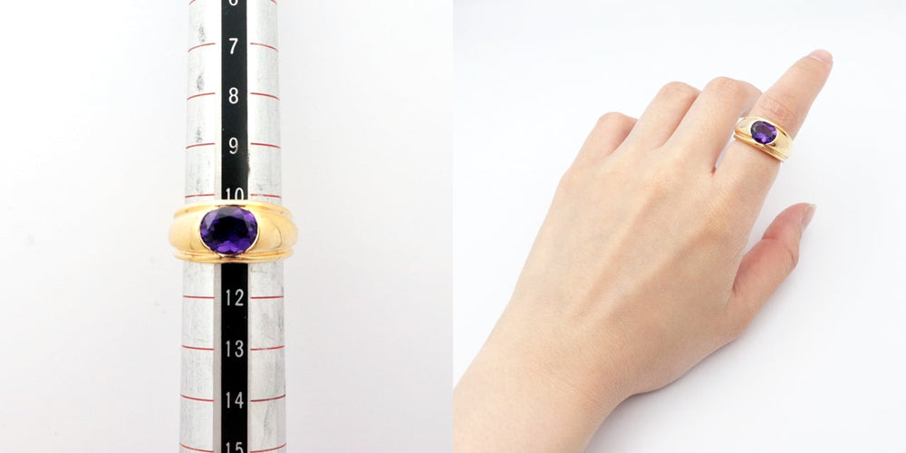 Boucheron Ring 750(K18YG), Amethyst purple Women Used Authentic