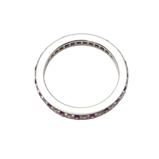 TIFFANY&Co. Ring Pt950 Platinum, Diamond, Pink Sapphire Pink Silver Women Used Authentic