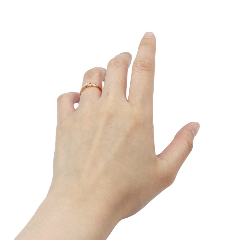 Chaumet Ring Au750 K18PG, Diamond gold Women 49 Used Authentic