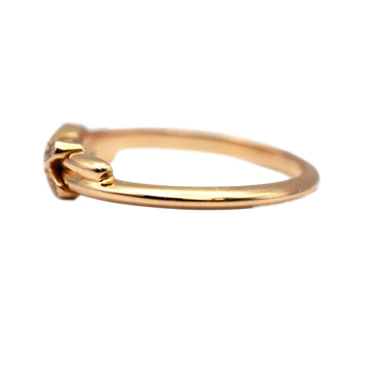 Chaumet Ring Au750 K18PG, Diamond gold Women 49 Used Authentic