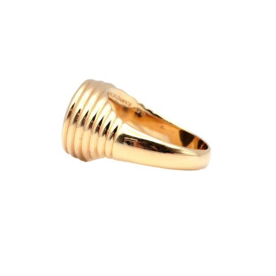 BVLGARI Ring 750 K18YG% gold coin ring Monate Women Used Authentic