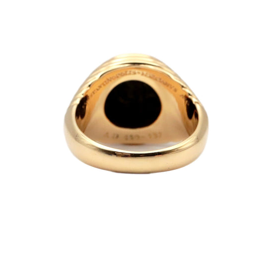 BVLGARI Ring 750 K18YG% gold coin ring Monate Women Used Authentic