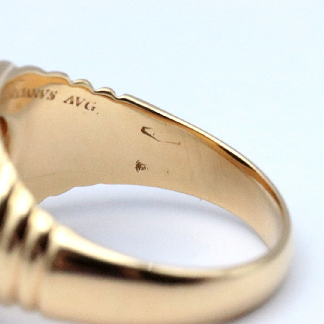 BVLGARI Ring 750 K18YG% gold coin ring Monate Women Used Authentic