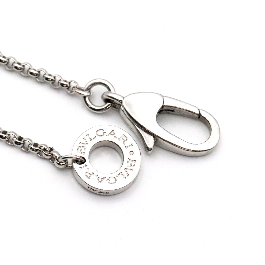 BVLGARI Necklace 750 K18WG, diamond Silver Women Used Authentic