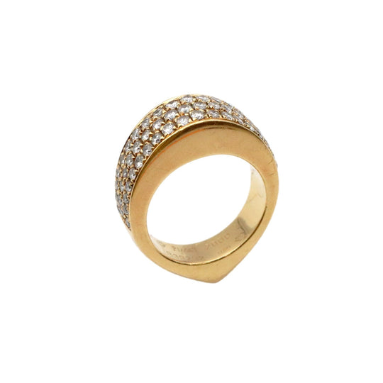 PIAGET Ring Diamond %, 750K18YG% Clear gold Women 51 Used Authentic