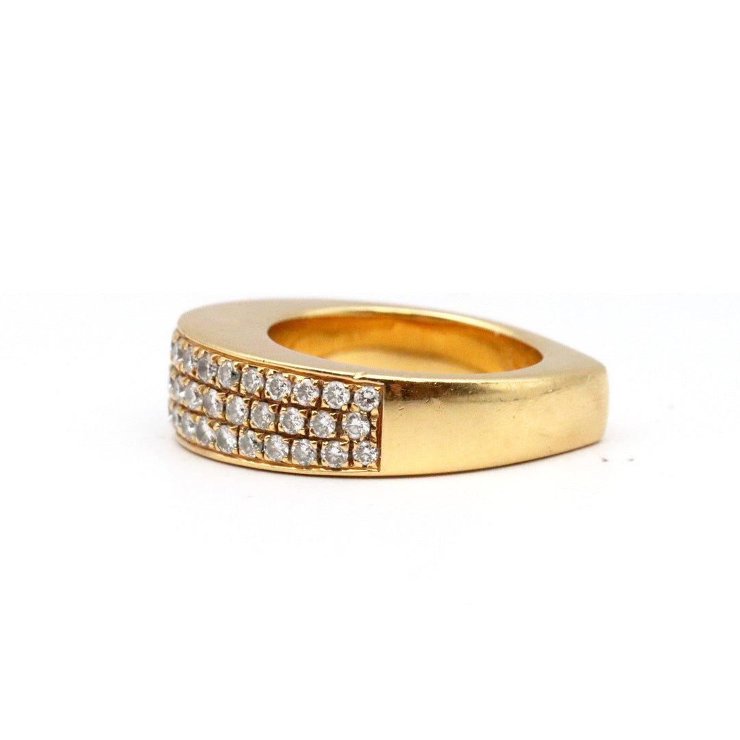 PIAGET Ring Diamond %, 750K18YG% Clear gold Women 51 Used Authentic