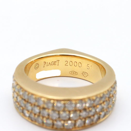 PIAGET Ring Diamond %, 750K18YG% Clear gold Women 51 Used Authentic