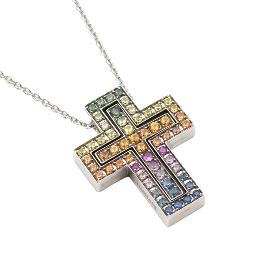 Damiani Necklace Sapphire%, 750 K18WG% Multi Women Used Authentic