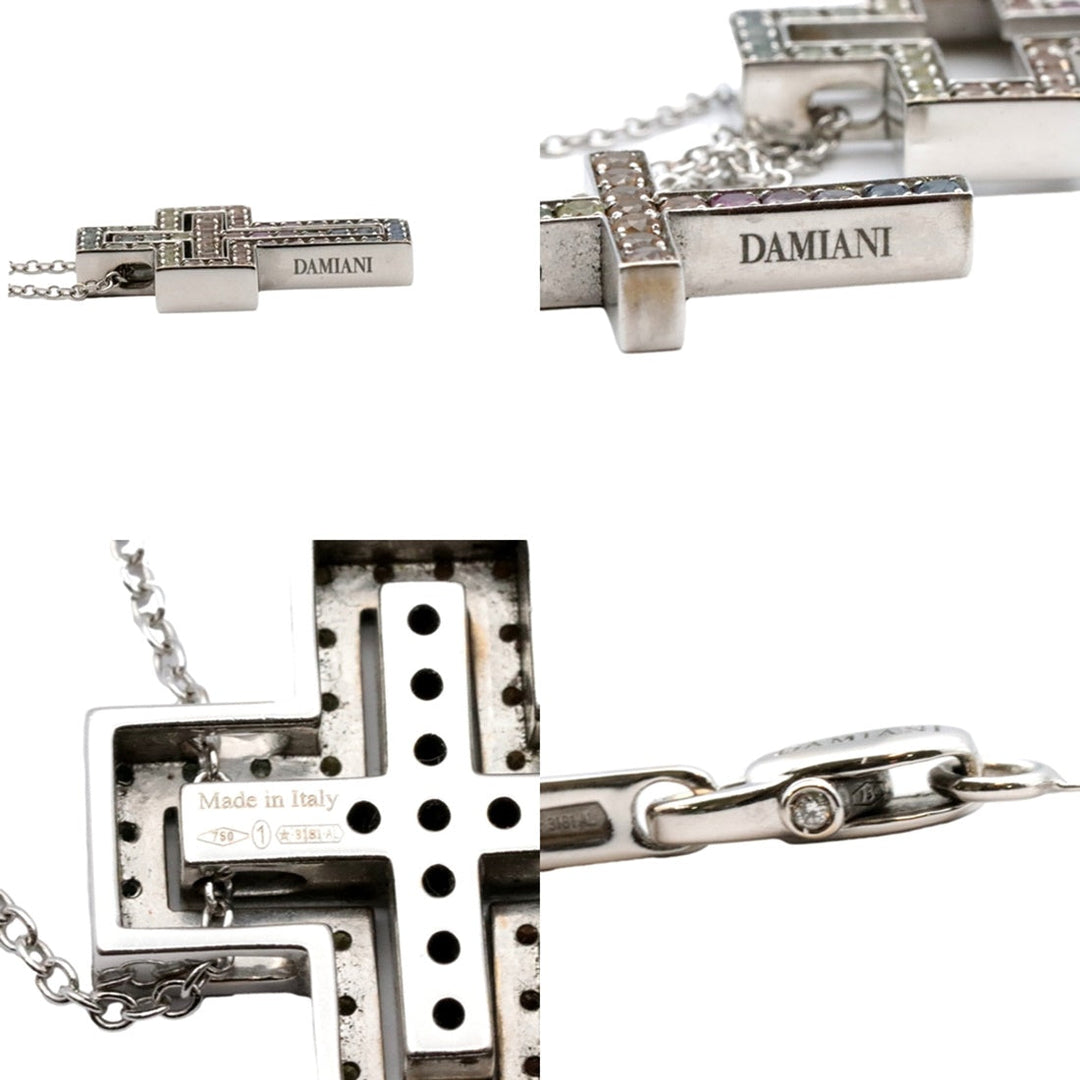 Damiani Necklace Sapphire%, 750 K18WG% Multi Women Used Authentic