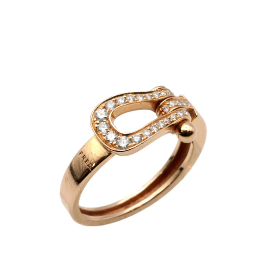 FRED Ring Diamond, Au750 K18PG gold Women 50 Used Authentic