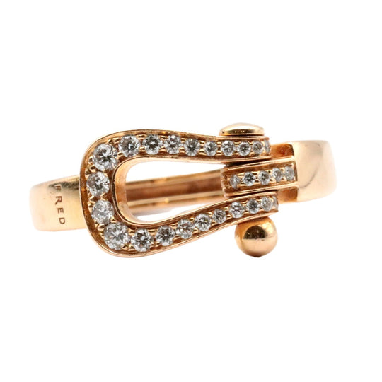FRED Ring Diamond, Au750 K18PG gold Women 50 Used Authentic