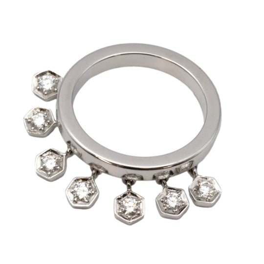 PIAGET Ring K18WG, Diamond Silver Women Used Authentic