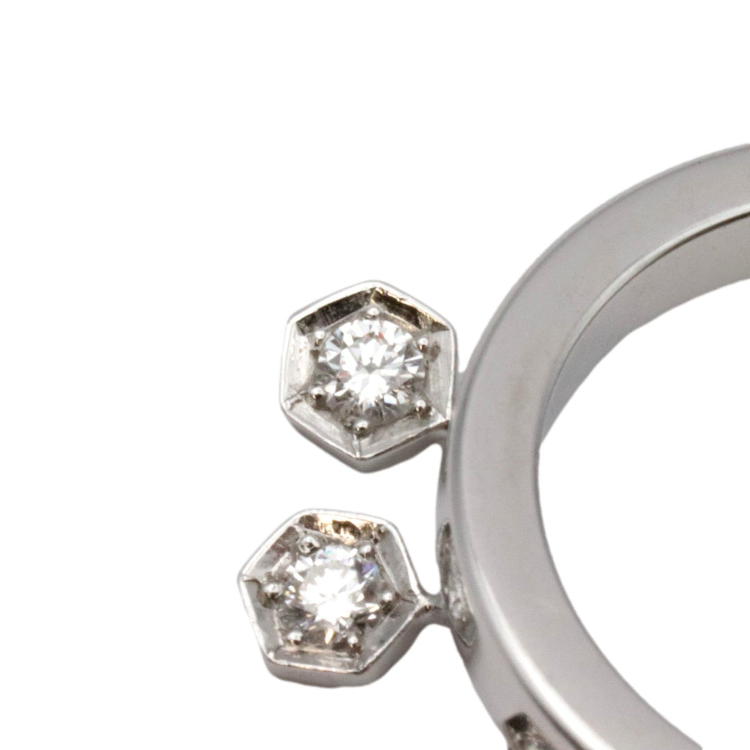 PIAGET Ring K18WG, Diamond Silver Women Used Authentic