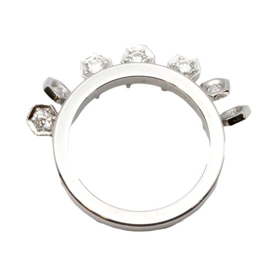 PIAGET Ring K18WG, Diamond Silver Women Used Authentic