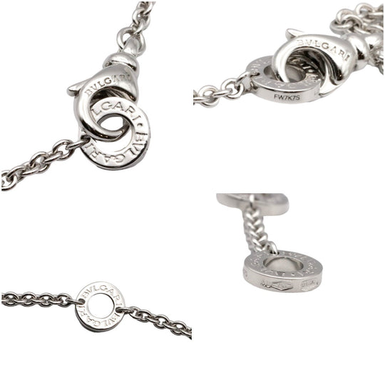 BVLGARI Necklace Au750 K18WG, Sapphire Silver Women Used Authentic