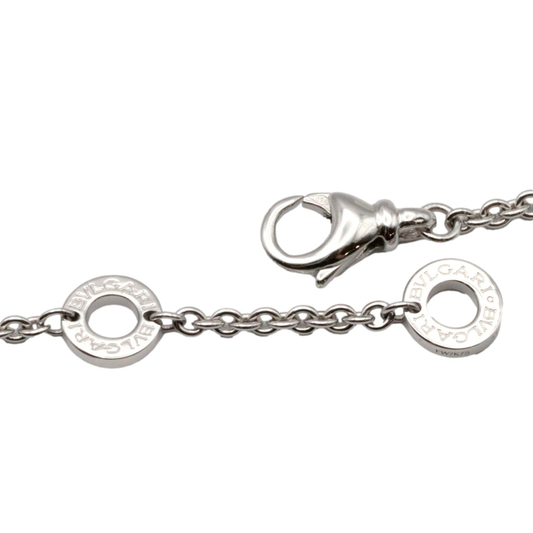 BVLGARI Necklace Au750 K18WG, Sapphire Silver Women Used Authentic