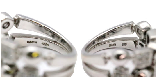 BVLGARI Ring 750 K18WG, diamond Silver Women Used Authentic