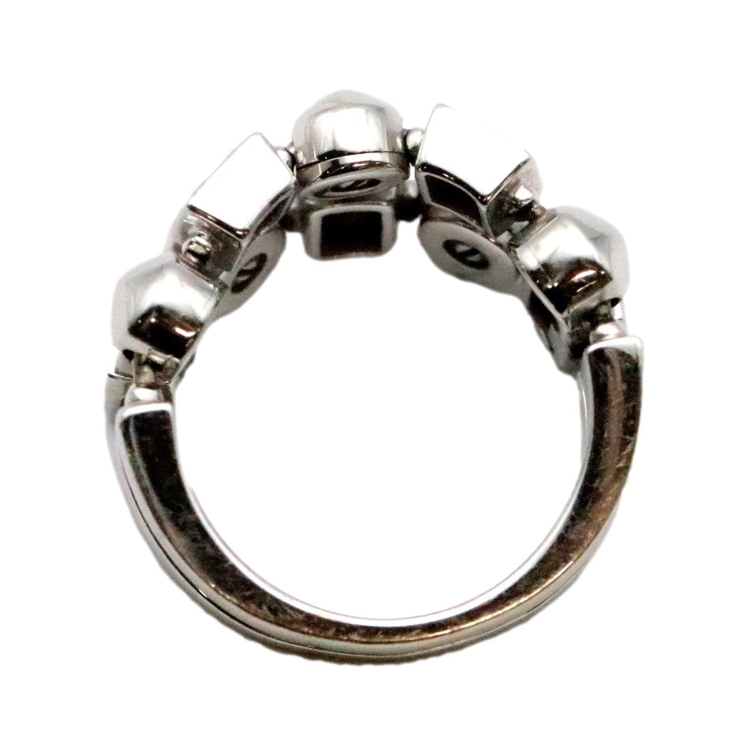 BVLGARI Ring 750 K18WG, diamond Silver Women Used Authentic