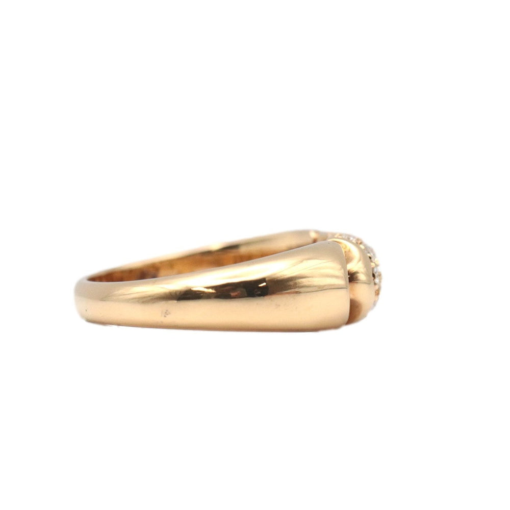 BVLGARI Ring K18YG, Diamond gold Women Used Authentic