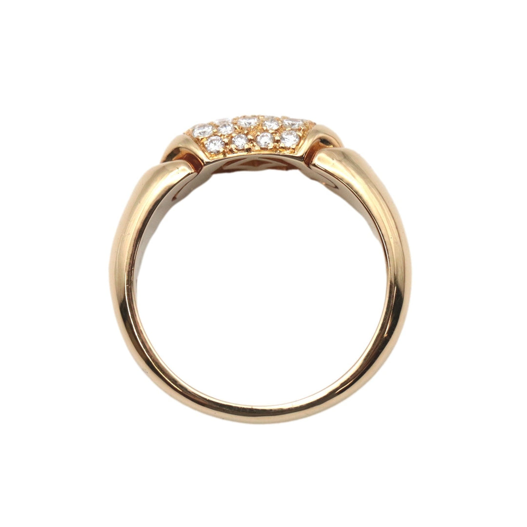 BVLGARI Ring K18YG, Diamond gold Women Used Authentic