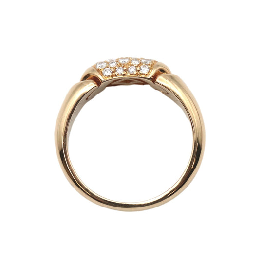 BVLGARI Ring K18YG, Diamond gold Women Used Authentic
