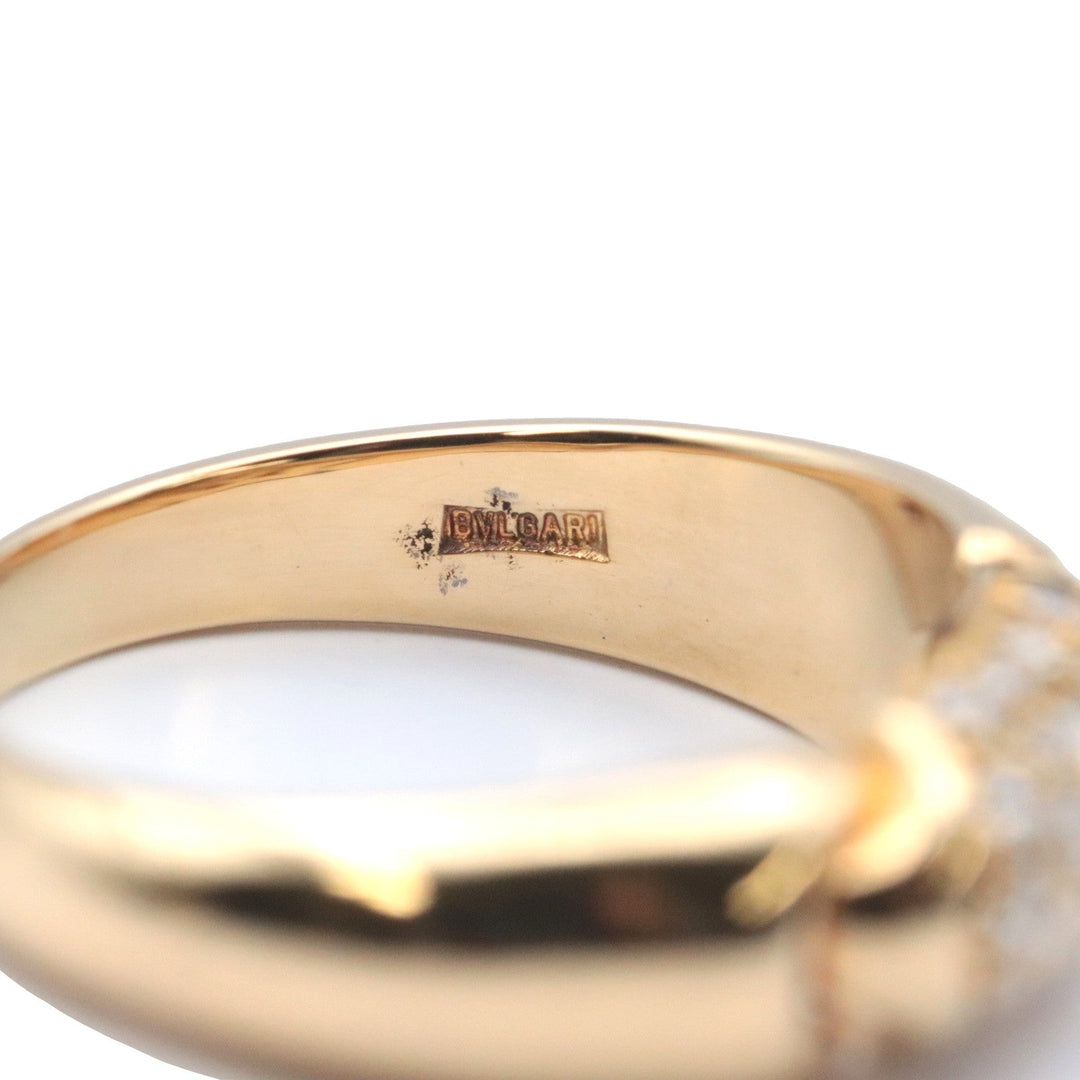 BVLGARI Ring K18YG, Diamond gold Women Used Authentic