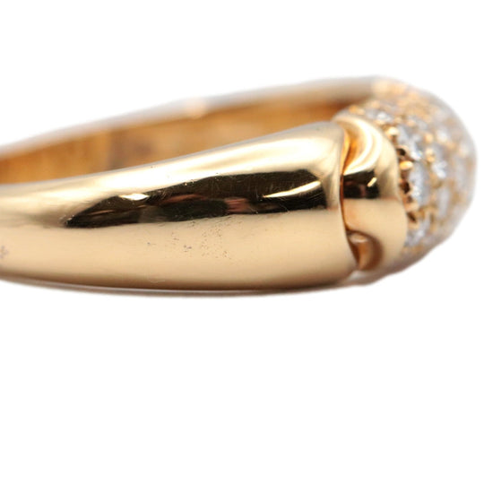 BVLGARI Ring K18YG, Diamond gold Women Used Authentic