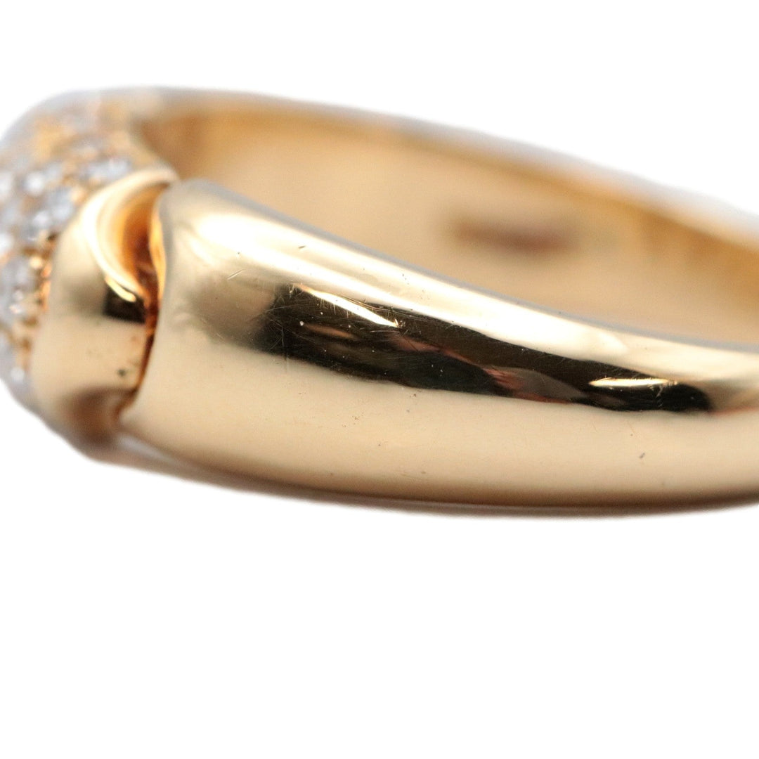 BVLGARI Ring K18YG, Diamond gold Women Used Authentic