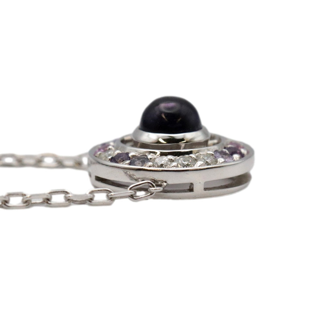 Boucheron Necklace 750, K18WG, amethyst, diamond, pink sapphire purple Avalon Women Used Authentic