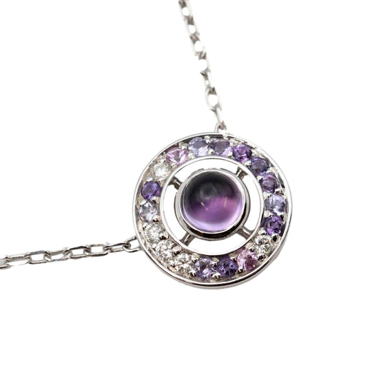 Boucheron Necklace 750, K18WG, amethyst, diamond, pink sapphire purple Avalon Women Used Authentic
