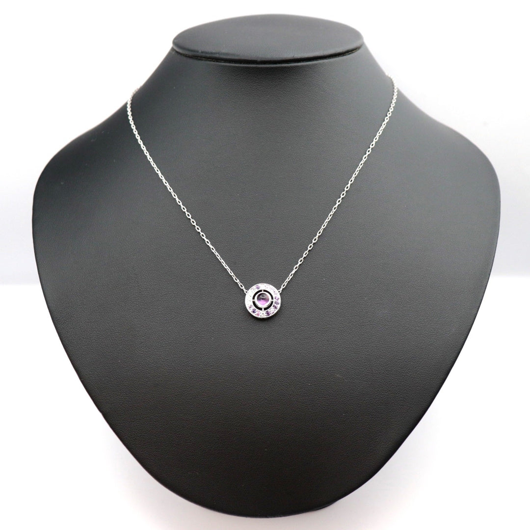 Boucheron Necklace 750, K18WG, amethyst, diamond, pink sapphire purple Avalon Women Used Authentic