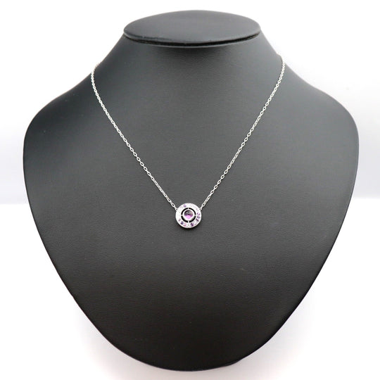 Boucheron Necklace 750, K18WG, amethyst, diamond, pink sapphire purple Avalon Women Used Authentic