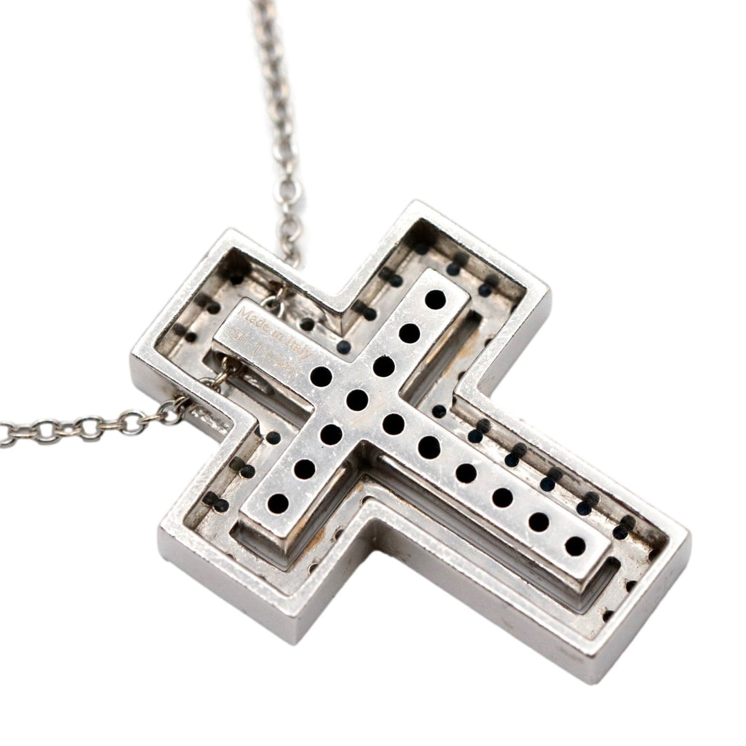 Damiani Necklace 750%, K18WG%, sapphire, diamond Blue clear Women Used Authentic