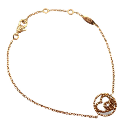 Dior bracelet Au750, K18YG, shell, diamond gold Women Used Authentic