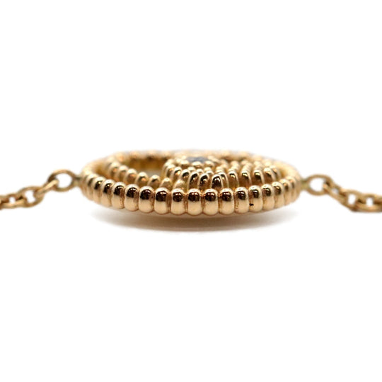 Dior bracelet Au750, K18YG, shell, diamond gold Women Used Authentic