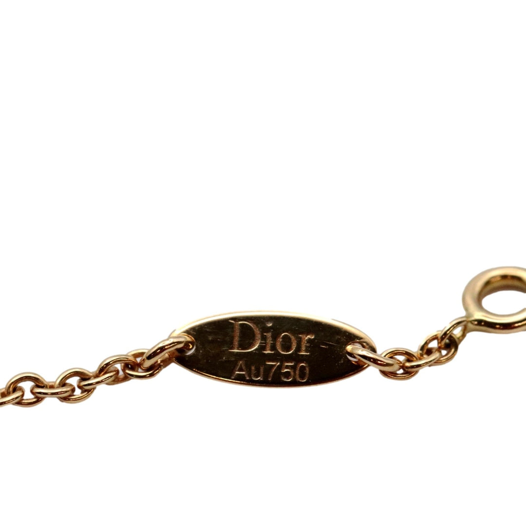 Dior bracelet Au750, K18YG, shell, diamond gold Women Used Authentic