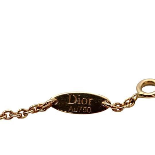 Dior bracelet Au750, K18YG, shell, diamond gold Women Used Authentic