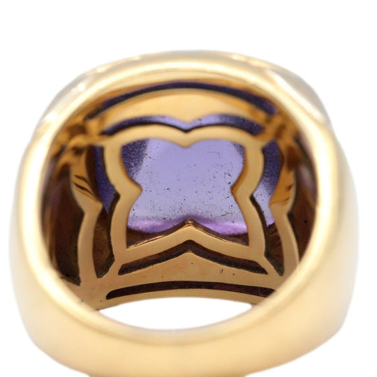 BVLGARI Ring 750%, K18YG%, Amethyst purple Women Used Authentic
