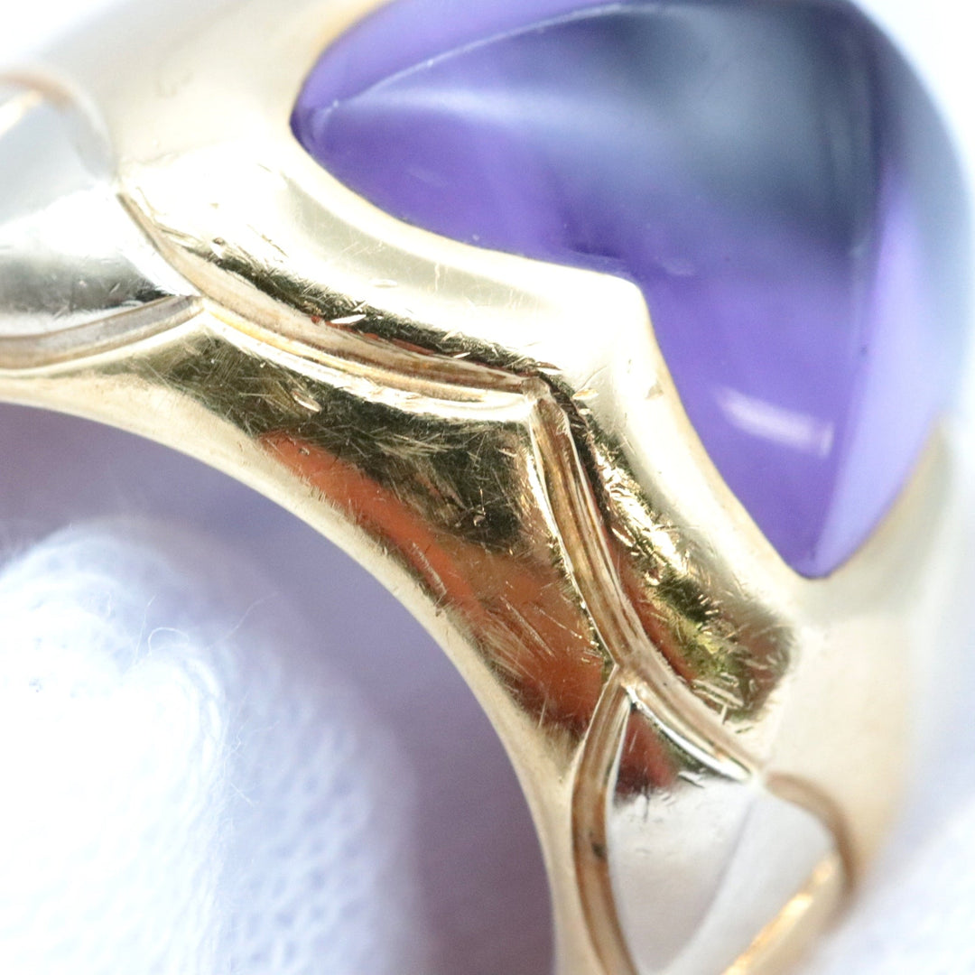 BVLGARI Ring 750%, K18YG%, Amethyst purple Women Used Authentic