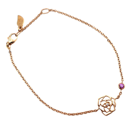 PIAGET bracelet Au750, K18YG, pink sapphire, diamond gold Rose Bracelet Women Used Authentic